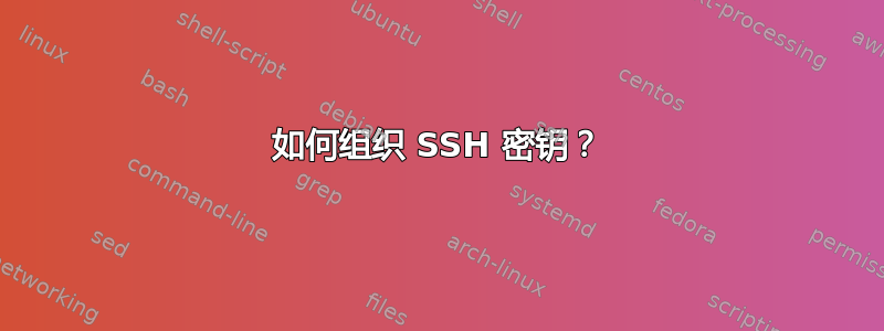 如何组织 SSH 密钥？