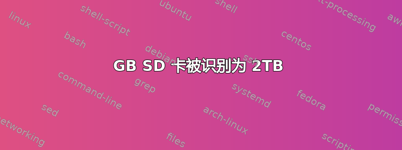 32GB SD 卡被识别为 2TB