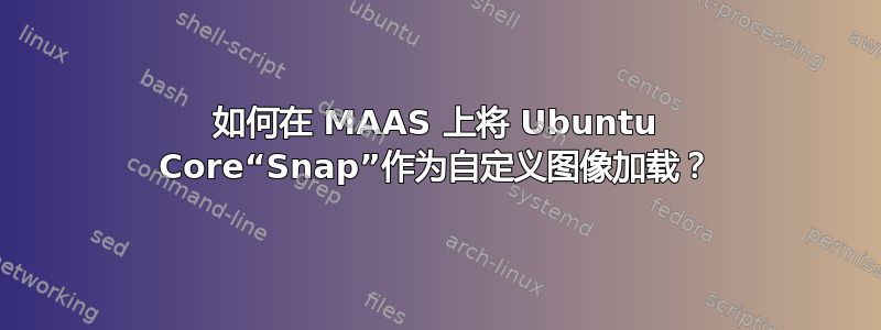 如何在 MAAS 上将 Ubuntu Core“Snap”作为自定义图像加载？