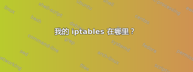 我的 iptables 在哪里？