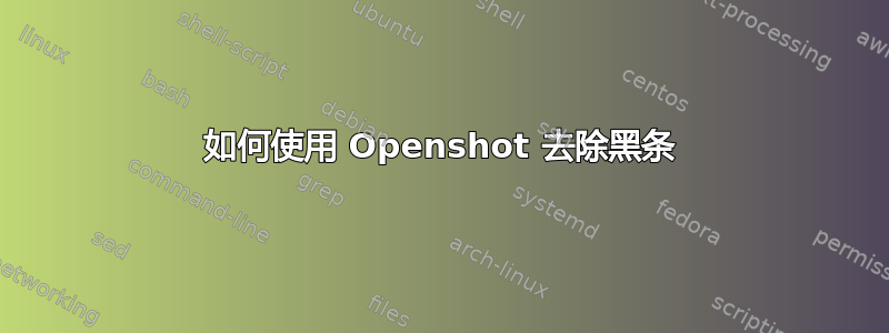 如何使用 Openshot 去除黑条