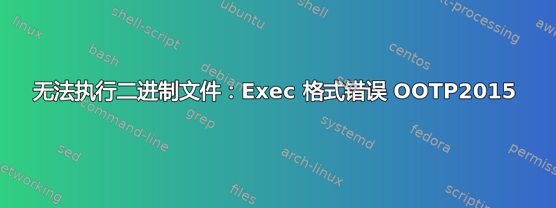 无法执行二进制文件：Exec 格式错误 OOTP2015