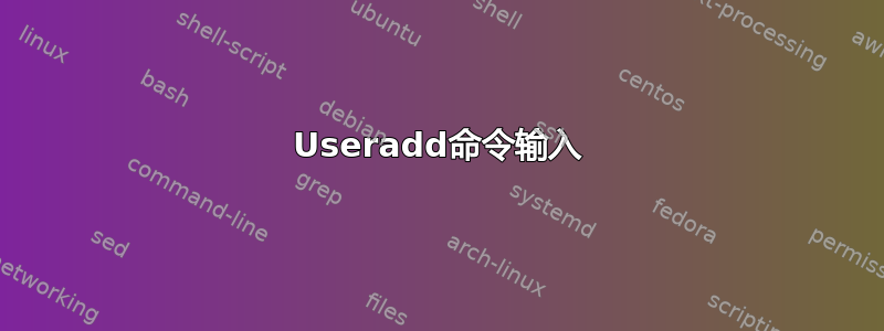 Useradd命令输入