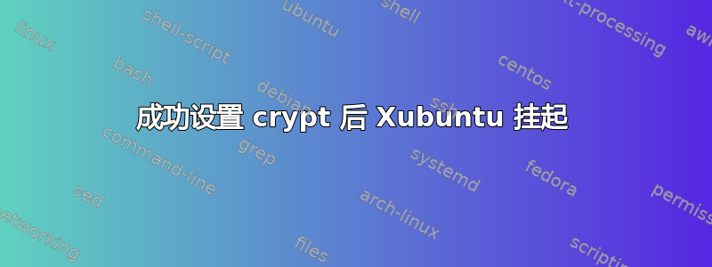 成功设置 crypt 后 Xubuntu 挂起