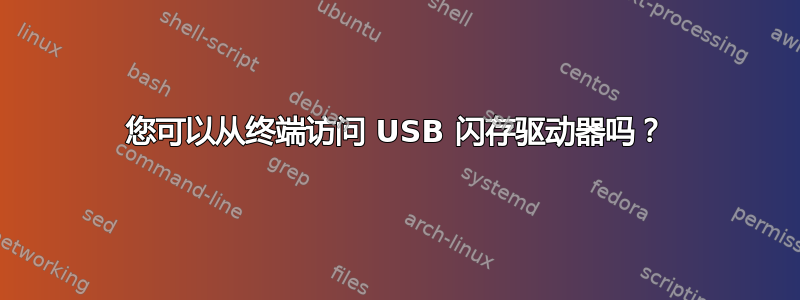 您可以从终端访问 USB 闪存驱动器吗？