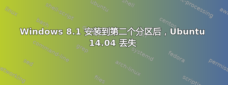 Windows 8.1 安装到第二个分区后，Ubuntu 14.04 丢失