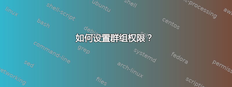 如何设置群组权限？