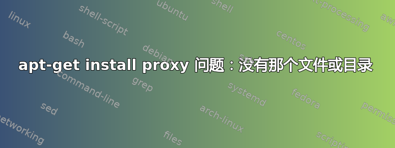 apt-get install proxy 问题：没有那个文件或目录