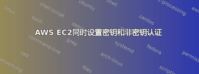 AWS EC2同时设置密钥和非密钥认证