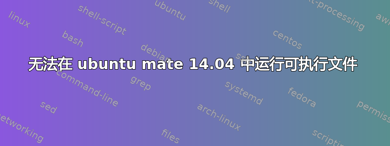 无法在 ubuntu mate 14.04 中运行可执行文件