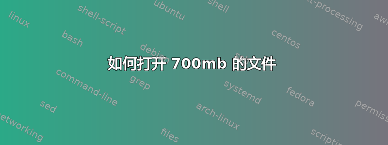 如何打开 700mb 的文件