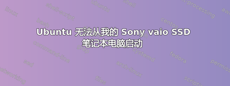 Ubuntu 无法从我的 Sony vaio SSD 笔记本电脑启动 