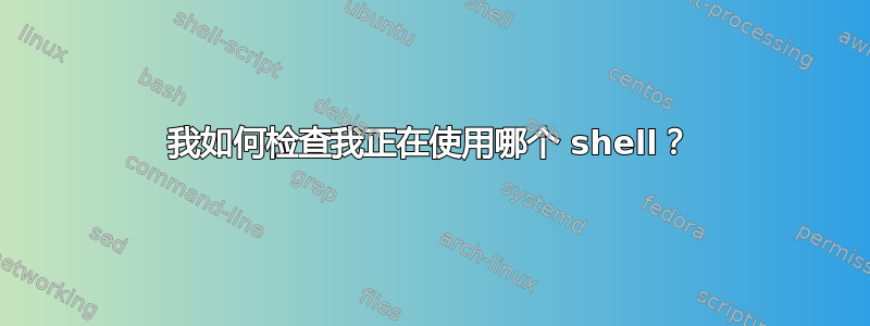 我如何检查我正在使用哪个 shell？