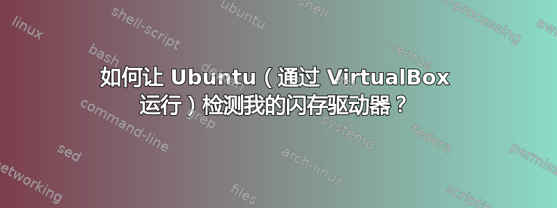 如何让 Ubuntu（通过 VirtualBox 运行）检测我的闪存驱动器？