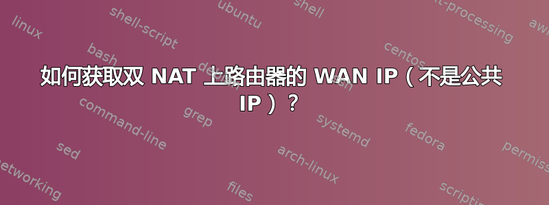 如何获取双 NAT 上路由器的 WAN IP（不是公共 IP）？