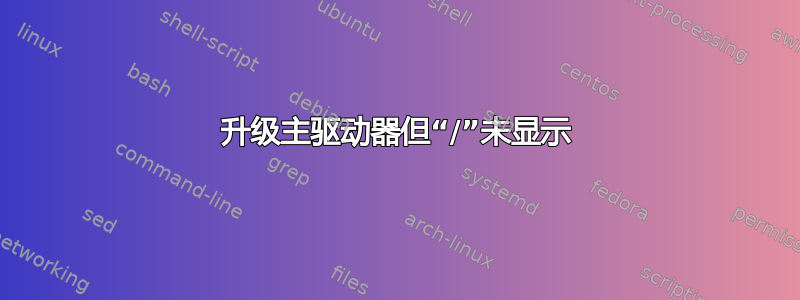 升级主驱动器但“/”未显示