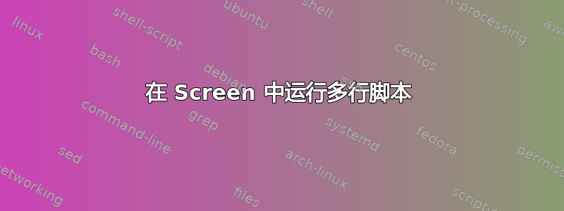 在 Screen 中运行多行脚本