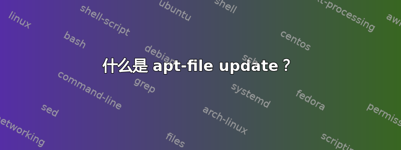 什么是 apt-file update？