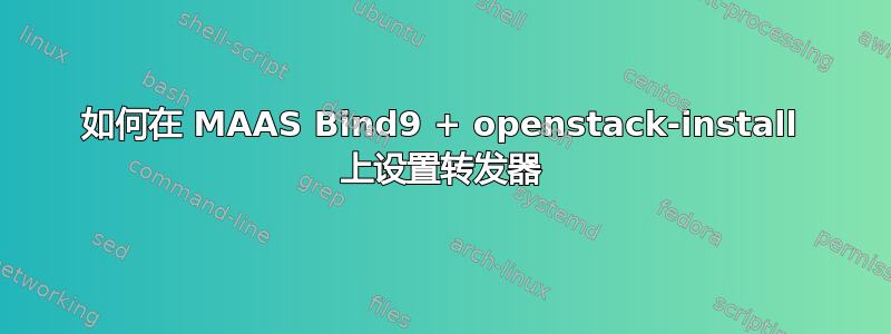 如何在 MAAS Bind9 + openstack-install 上设置转发器