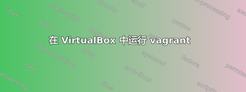 在 VirtualBox 中运行 vagrant 