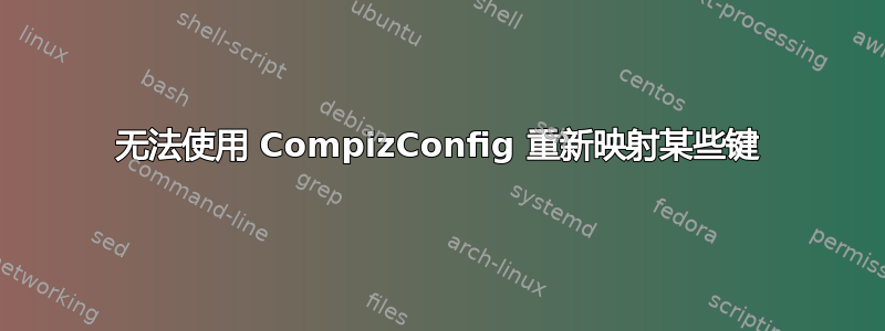 无法使用 CompizConfig 重新映射某些键