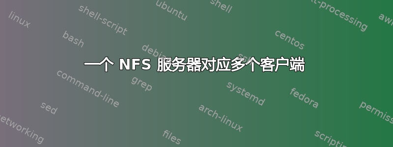 一个 NFS 服务器对应多个客户端