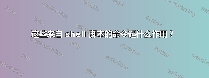 这些来自 shell 脚本的命令起什么作用？