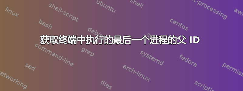 获取终端中执行的最后一个进程的父 ID