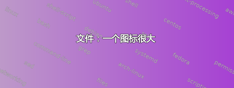 文件：一个图标很大