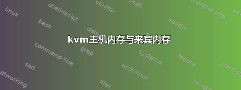 kvm主机内存与来宾内存