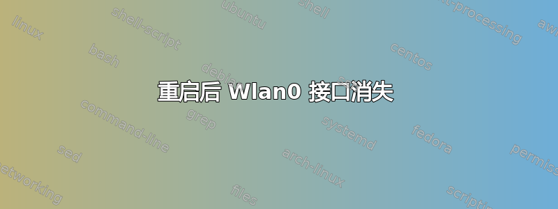 重启后 Wlan0 接口消失