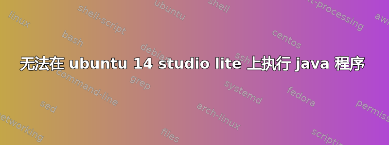 无法在 ubuntu 14 studio lite 上执行 java 程序