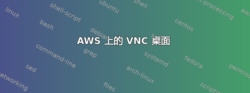 AWS 上的 VNC 桌面