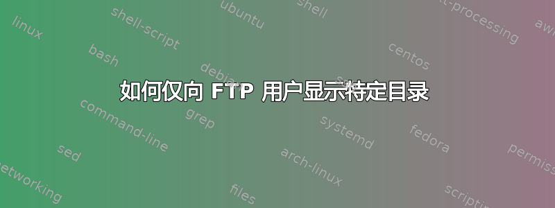 如何仅向 FTP 用户显示特定目录