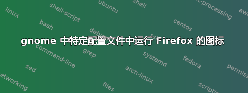 gnome 中特定配置文件中运行 Firefox 的图标