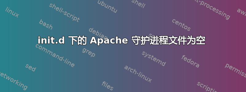 init.d 下的 Apache 守护进程文件为空