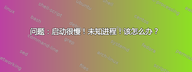 问题：启动很慢！未知进程！该怎么办？