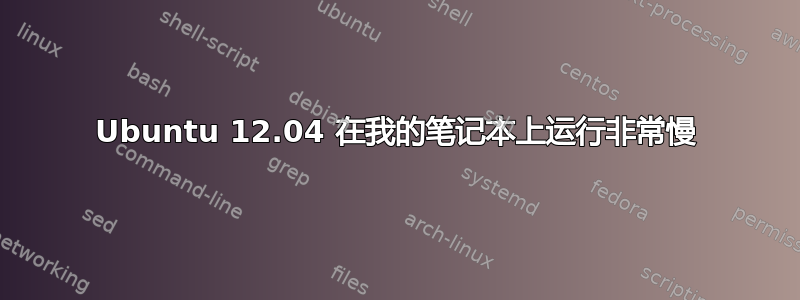 Ubuntu 12.04 在我的笔记本上运行非常慢