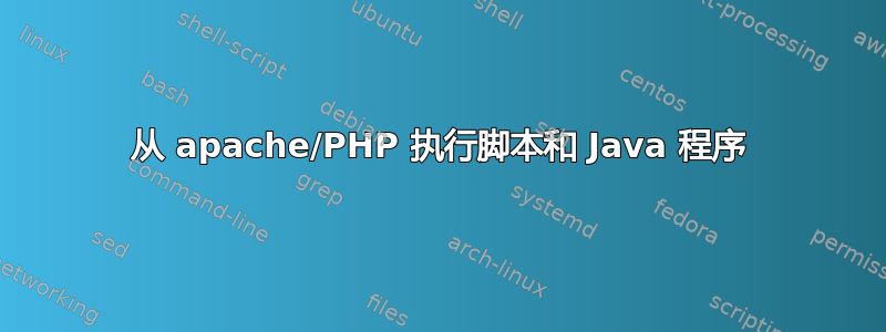 从 apache/PHP 执行脚本和 Java 程序