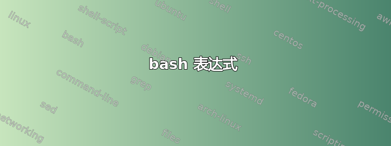 bash 表达式