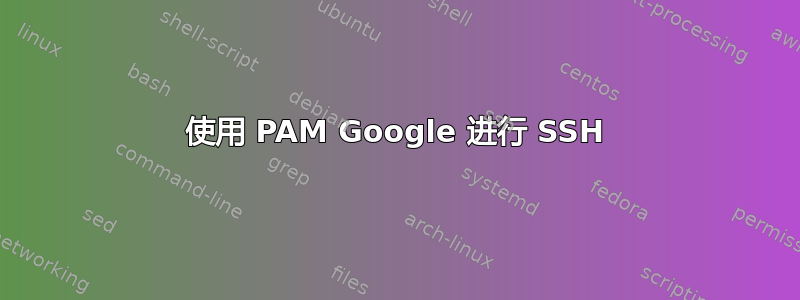 使用 PAM Google 进行 SSH