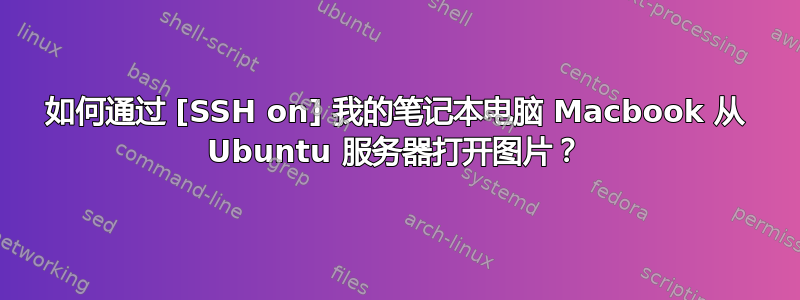 如何通过 [SSH on] 我的笔记本电脑 Macbook 从 Ubuntu 服务器打开图片？