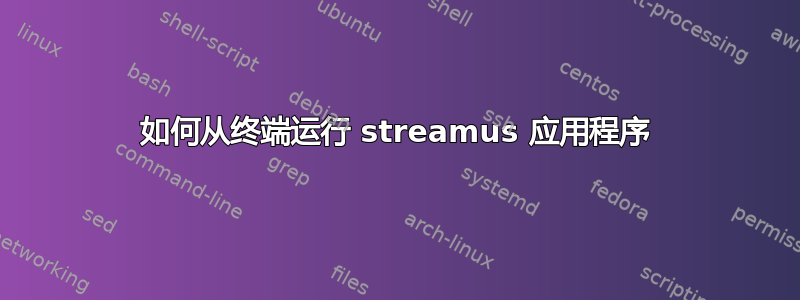 如何从终端运行 streamus 应用程序