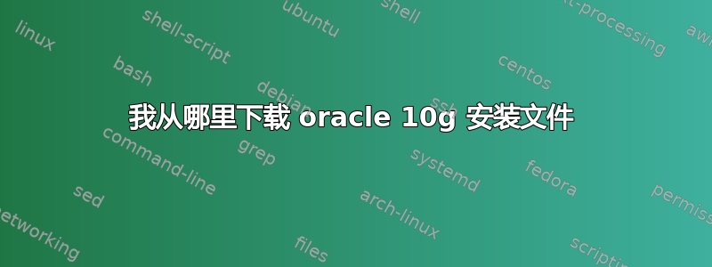 我从哪里下载 oracle 10g 安装文件