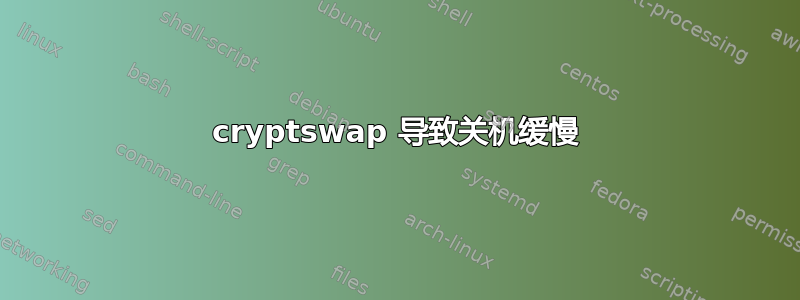 cryptswap 导致关机缓慢