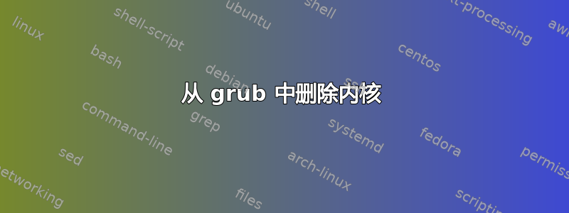 从 grub 中删除内核