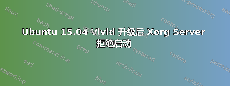 Ubuntu 15.04 Vivid 升级后 Xorg Server 拒绝启动