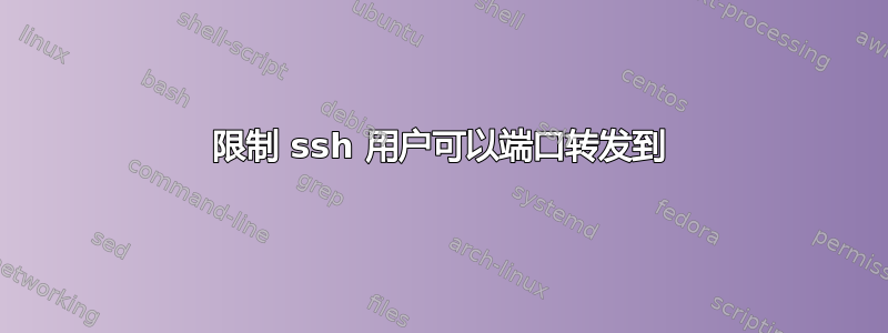 限制 ssh 用户可以端口转发到