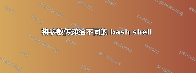 将参数传递给不同的 bash shell