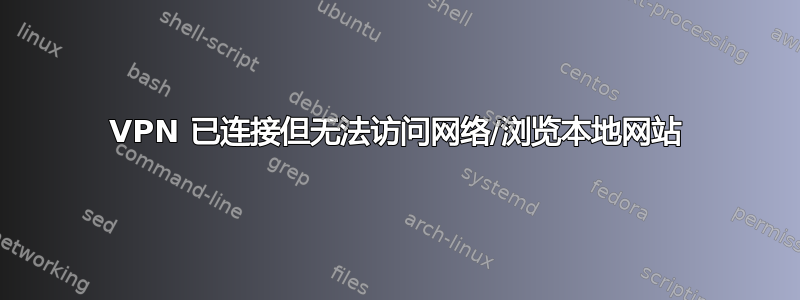 VPN 已连接但无法访问网络/浏览本地网站